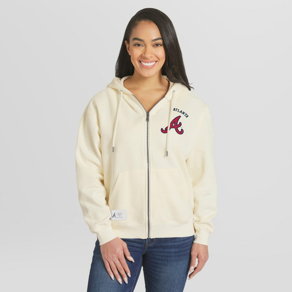 Atlanta Braves WEAR by Erin Andrews Women's Full-Zip Hoodie | MLB US