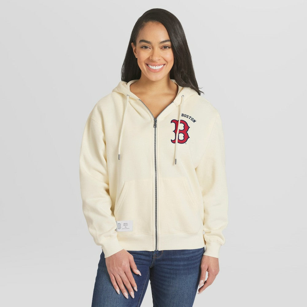 Boston Red Sox WEAR by Erin Andrews Women's Full-Zip Hoodie | MLB Outlet