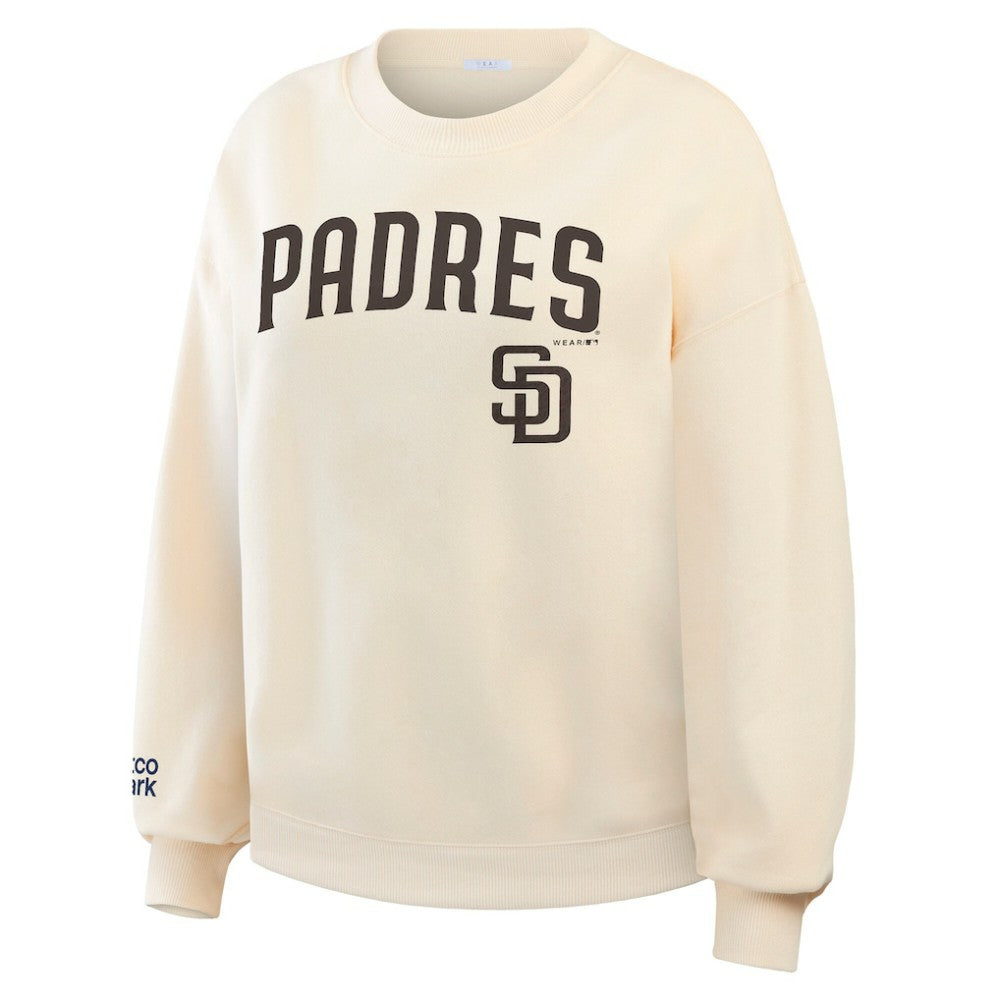San Diego Padres WEAR by Erin Andrews Women's Heavyweight Crew Neck Sweatshirt | MLB New