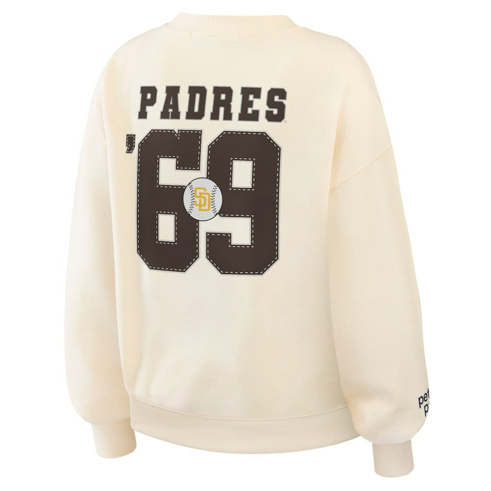 San Diego Padres WEAR by Erin Andrews Women's Heavyweight Crew Neck Sweatshirt | MLB New
