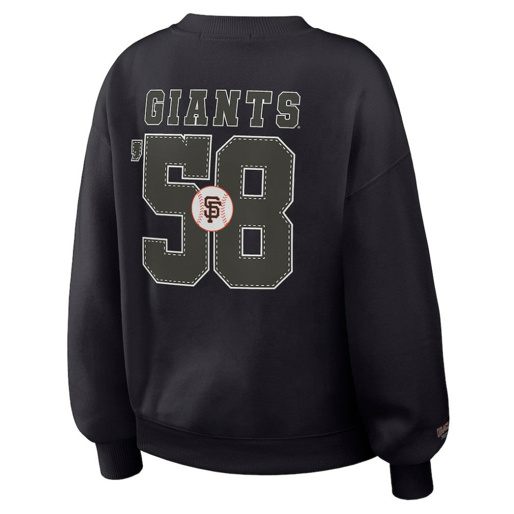San Francisco Giants WEAR by Erin Andrews Women's Heavyweight Crew Neck Sweatshirt | MLB Outlet