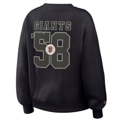 San Francisco Giants WEAR by Erin Andrews Women's Heavyweight Crew Neck Sweatshirt | MLB Outlet