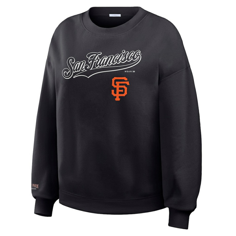 San Francisco Giants WEAR by Erin Andrews Women's Heavyweight Crew Neck Sweatshirt | MLB Outlet