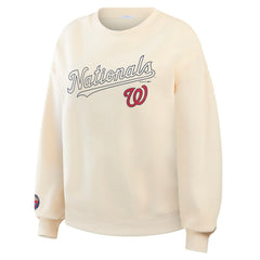 Washington Nationals WEAR by Erin Andrews Women's Heavyweight Crew Neck Sweatshirt | MLB Discount