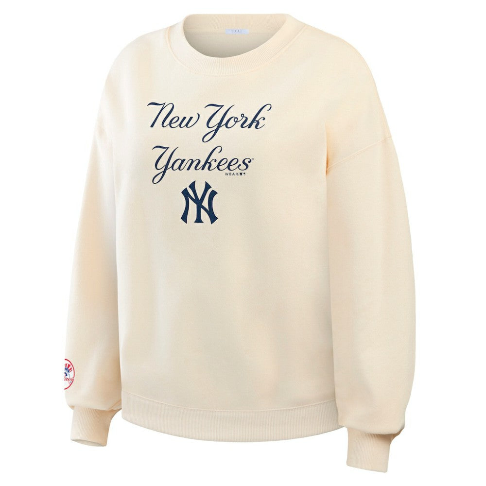 New York Yankees WEAR by Erin Andrews Women's Heavyweight Crew Neck Sweatshirt | MLB Near me