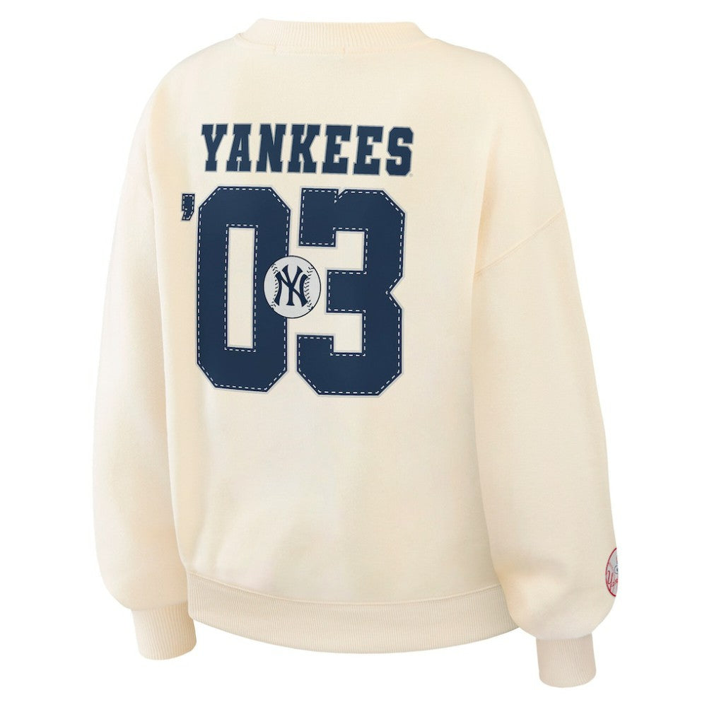 New York Yankees WEAR by Erin Andrews Women's Heavyweight Crew Neck Sweatshirt | MLB Near me