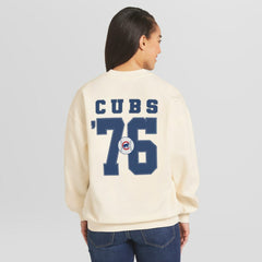 Chicago Cubs WEAR by Erin Andrews Women's Heavyweight Crew Neck Sweatshirt | MLB Sale