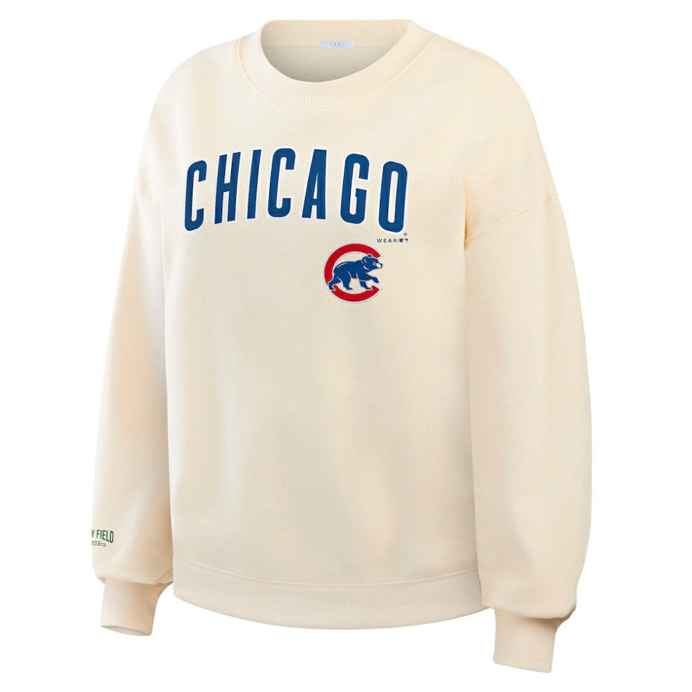 Chicago Cubs WEAR by Erin Andrews Women's Heavyweight Crew Neck Sweatshirt | MLB Sale