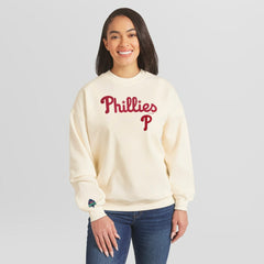 Philadelphia Phillies WEAR by Erin Andrews Women's Heavyweight Crew Neck Sweatshirt | MLB Online