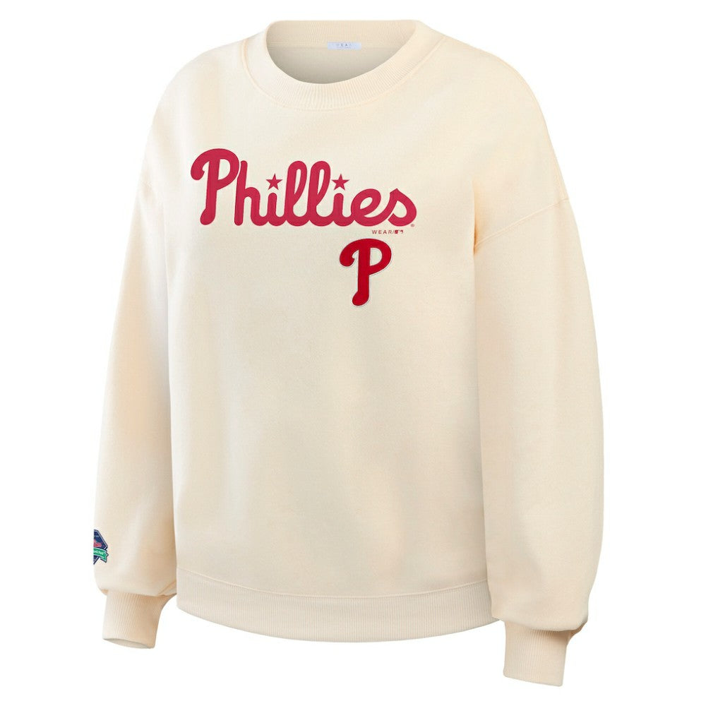 Philadelphia Phillies WEAR by Erin Andrews Women's Heavyweight Crew Neck Sweatshirt | MLB Online