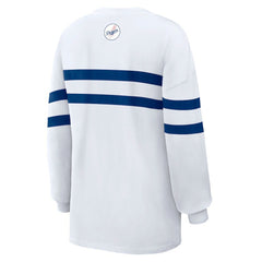 Los Angeles Dodgers WEAR by Erin Andrews Women's Oversized Long Sleeve Striped T-Shirt | MLB Sale