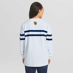 Milwaukee Brewers WEAR by Erin Andrews Women's Oversized Long Sleeve Striped T-Shirt | MLB Near me