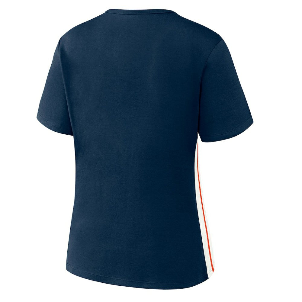 Houston Astros WEAR by Erin Andrews Women's Notch Neck Cropped T-Shirt | MLB Discount
