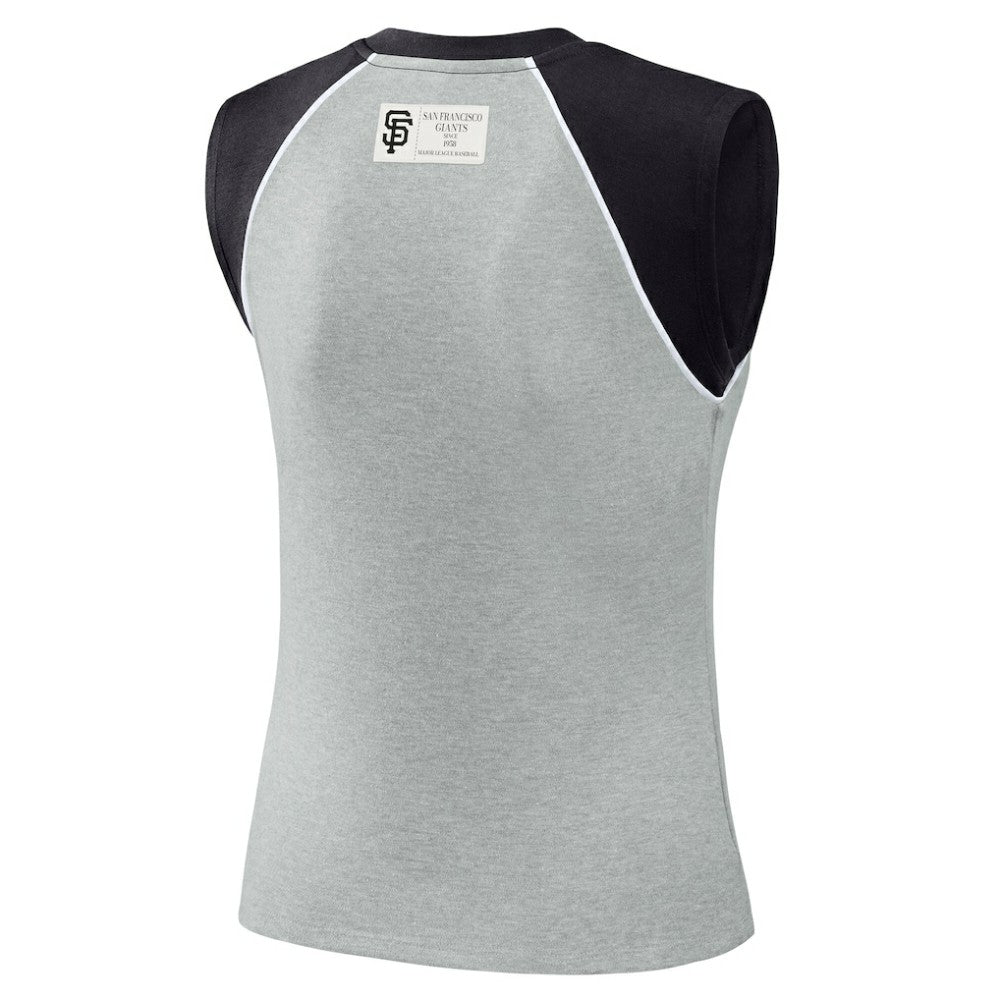 San Francisco Giants WEAR by Erin Andrews Women's Cropped Raglan Tank Top | MLB US