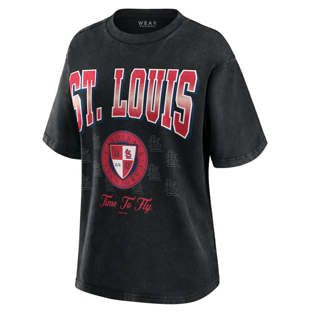 St. Louis Cardinals WEAR by Erin Andrews Women's Oversized Boyfriend T-Shirt | MLB Outlet