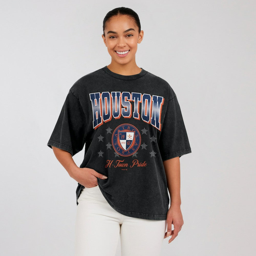 Houston Astros WEAR by Erin Andrews Women's Oversized Boyfriend T-Shirt | MLB Shop