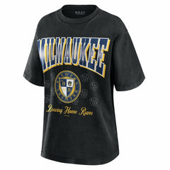 Milwaukee Brewers WEAR by Erin Andrews Women's Oversized Boyfriend T-Shirt | MLB On Sale
