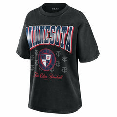 Minnesota Twins WEAR by Erin Andrews Women's Oversized Boyfriend T-Shirt | MLB On Sale