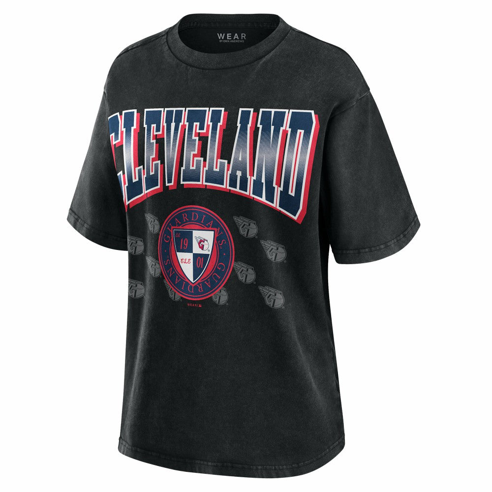 Cleveland Guardians WEAR by Erin Andrews Women's Oversized Boyfriend T-Shirt | MLB For sale