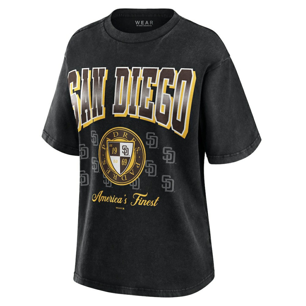San Diego Padres WEAR by Erin Andrews Women's Oversized Boyfriend T-Shirt | MLB Sale