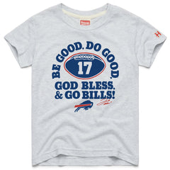 Buffalo Bills  Josh Allen  Homage Youth Be Good Do Good Signature Tri-Blend T-Shirt