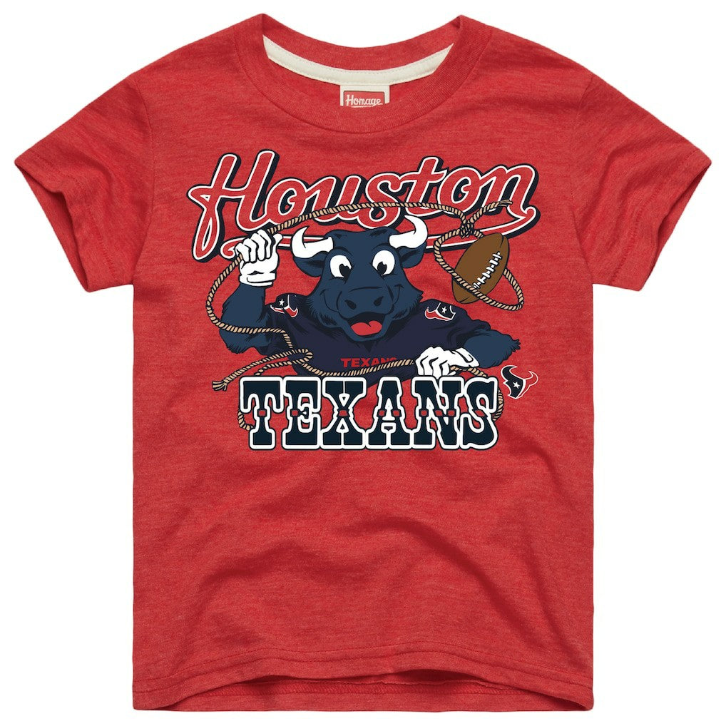 Houston Texans  Homage Youth Toro Lasso Tri-Blend T-Shirt
