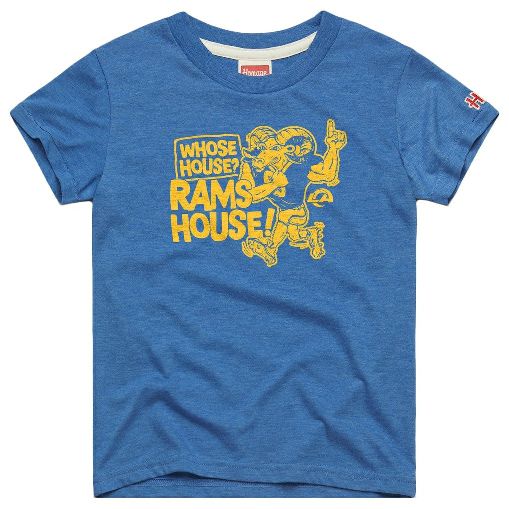 Los Angeles Rams  Homage Youth Whose House Mascot Tri-Blend T-Shirt