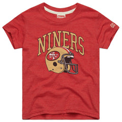 San Francisco 49ers  Homage Youth Helmet Retro Tri-Blend T-Shirt