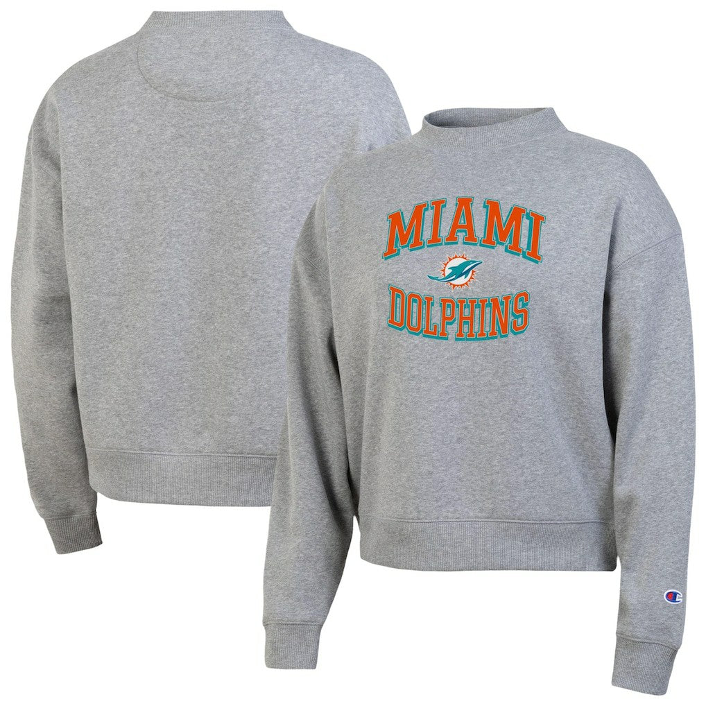 Miami Dolphins Champion Women's Triumph Tri-Blend Sweatshirt