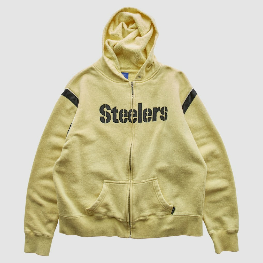 Pittsburgh Steelers Fanatics Reebok 2000s Hooded Full Zip Sweatshirt