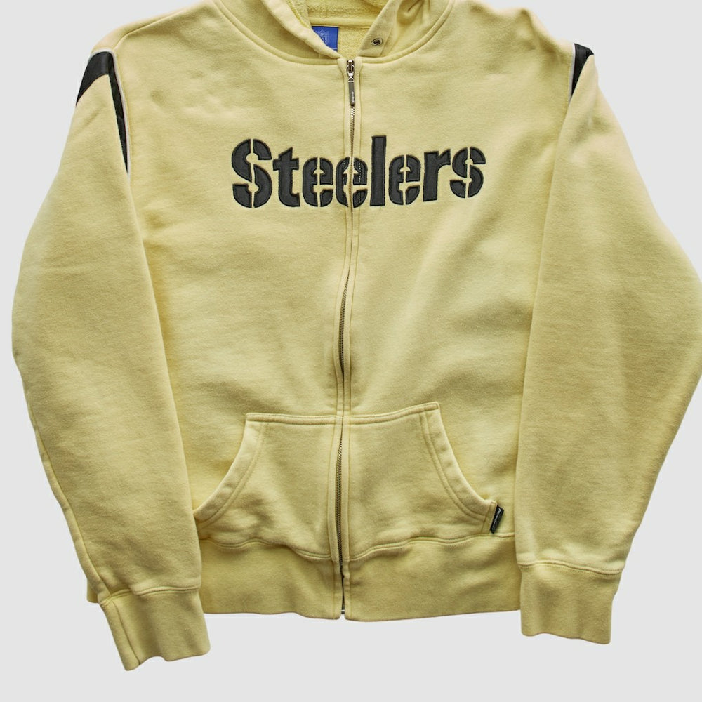 Pittsburgh Steelers Fanatics Reebok 2000s Hooded Full Zip Sweatshirt