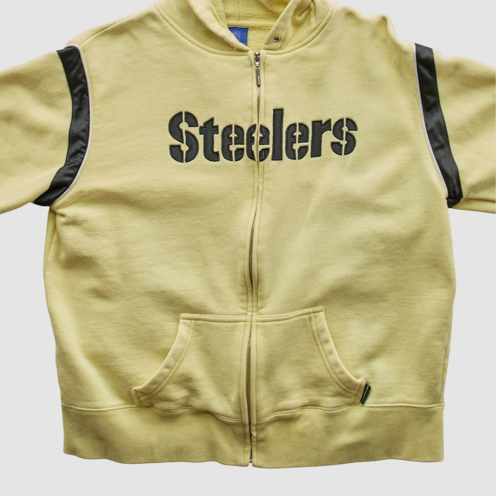 Pittsburgh Steelers Fanatics Reebok 2000s Hooded Full Zip Sweatshirt