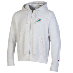 Miami Dolphins Champion Reverse Weave Full-Zip Hoodie