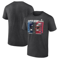 New England Patriots Fanatics vs. Seattle Seahawks Super Bowl LX Big & Tall Final Battle Dueling T-Shirt