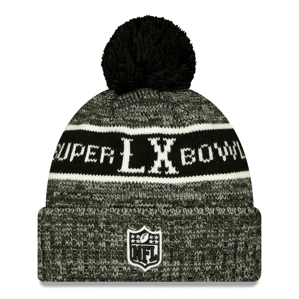 New England Patriots New Era Super Bowl LX Cuffed Knit Hat with Pom
