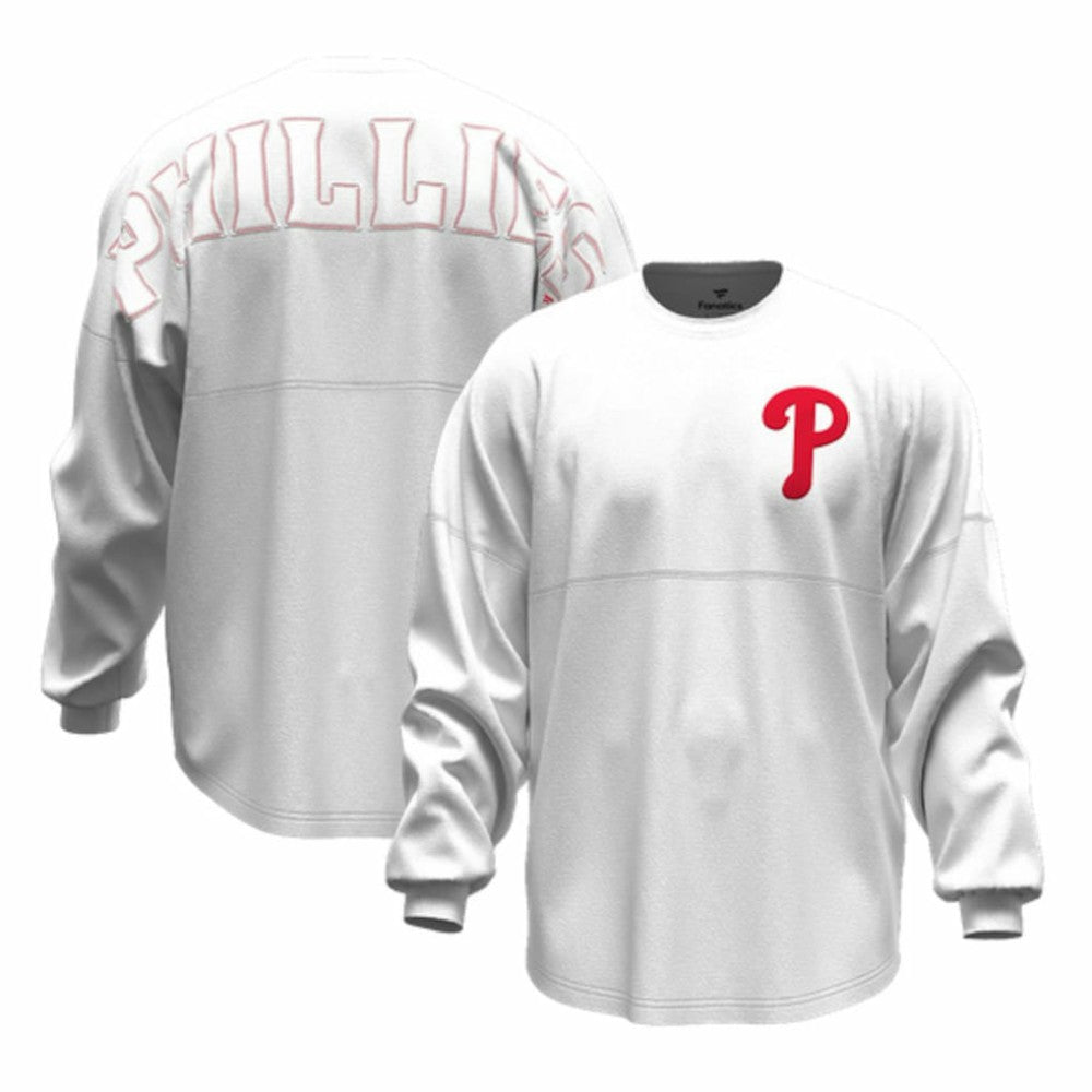 Philadelphia Phillies Fanatics Women's Baseball Stitch Spirit Jersey Long Sleeve T-Shirt | MLB New