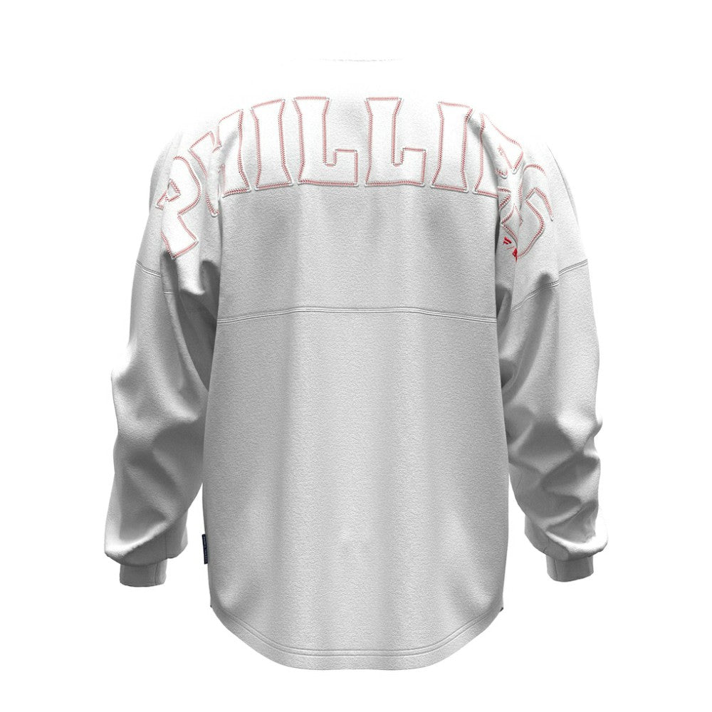 Philadelphia Phillies Fanatics Women's Baseball Stitch Spirit Jersey Long Sleeve T-Shirt | MLB New