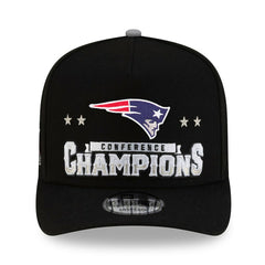 New England Patriots New Era 2025 AFC Champions Locker Room Trophy Collection A-Frame 9FIFTY Snapback Hat