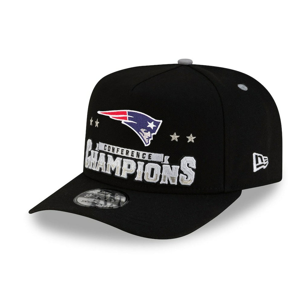 New England Patriots New Era 2025 AFC Champions Locker Room Trophy Collection A-Frame 9FIFTY Snapback Hat