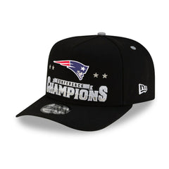 New England Patriots New Era 2025 AFC Champions Locker Room Trophy Collection A-Frame 9FIFTY Snapback Hat