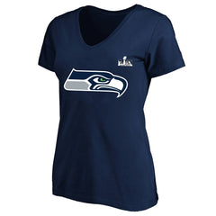 Seattle Seahawks Fanatics Jaxon Smith-Njigba  Women's Super Bowl LX Patch Plus Size Name & Number V-Neck T-Shirt