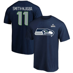 Seattle Seahawks Fanatics Jaxon Smith-Njigba  Super Bowl LX Patch Big & Tall Name & Number T-Shirt