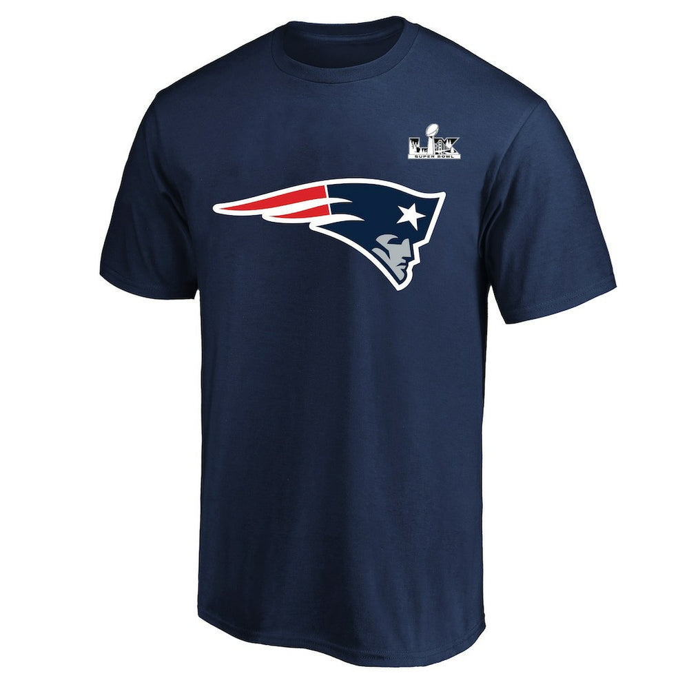 New England Patriots Fanatics Drake Maye  Super Bowl LX Patch Big & Tall Name & Number T-Shirt