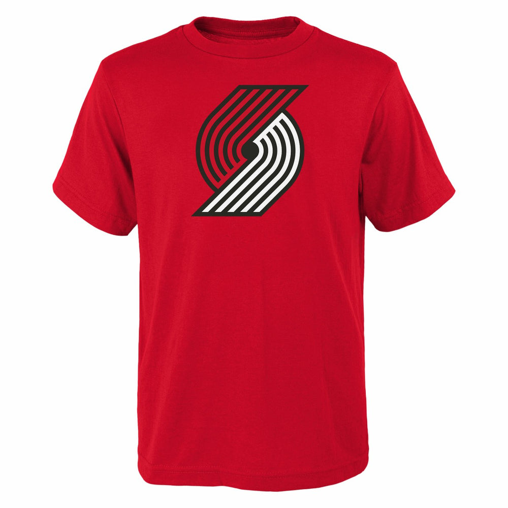 Portland Trail Blazers Outerstuff Youth Primary Logo T-Shirt On Sale