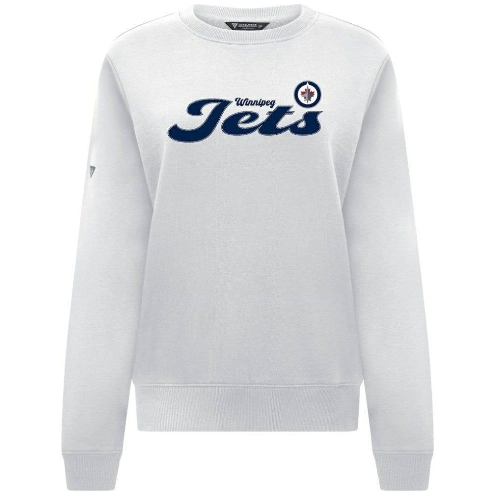 Winnipeg Jets Levelwear Women's Yvette Big Script Tri-Blend Sweatshirt Discount
