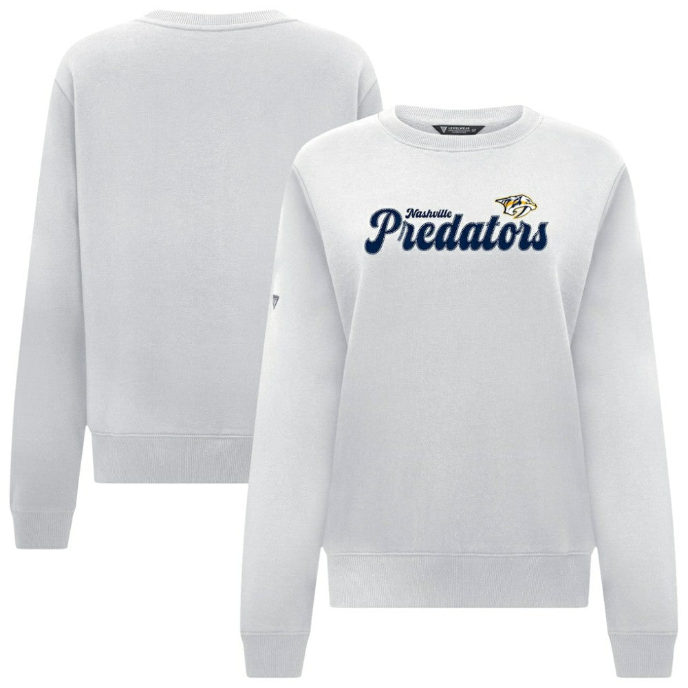 Nashville Predators Levelwear Women's Yvette Big Script Tri-Blend Sweatshirt For Sale