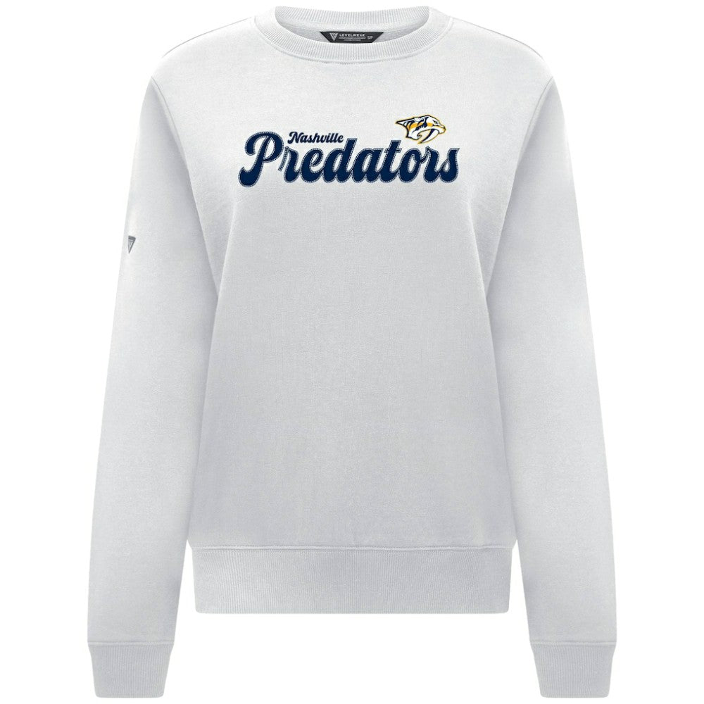 Nashville Predators Levelwear Women's Yvette Big Script Tri-Blend Sweatshirt For Sale