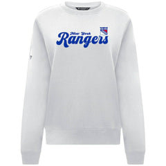 New York Rangers Levelwear Women's Yvette Big Script Tri-Blend Sweatshirt Outlet