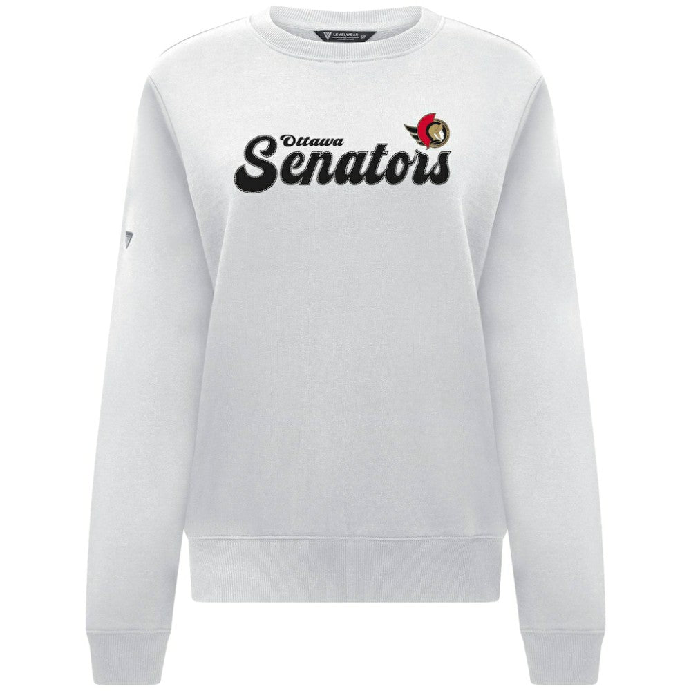Ottawa Senators Levelwear Women's Yvette Big Script Tri-Blend Sweatshirt Discount