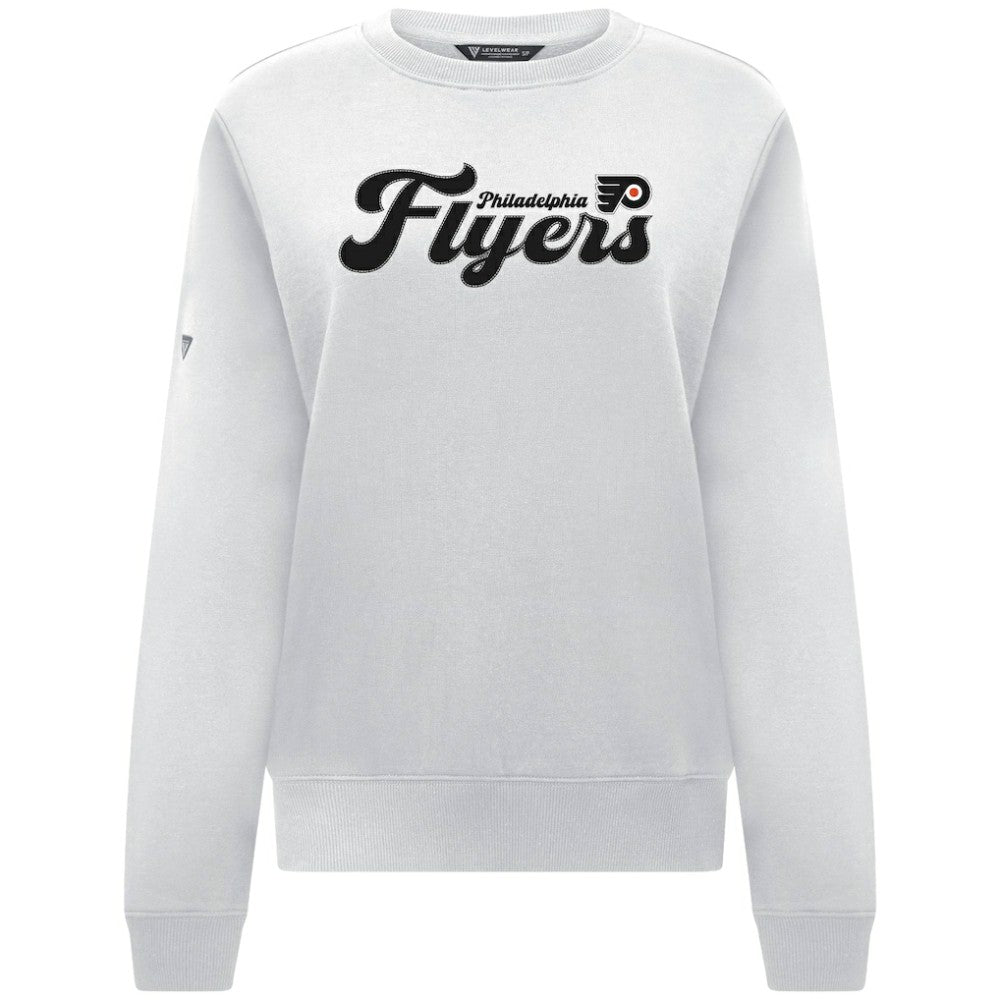 Philadelphia Flyers Levelwear Women's Yvette Big Script Tri-Blend Sweatshirt On Sale